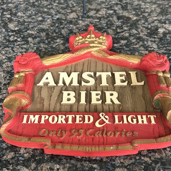 AMSTEL CROWN-IMPORTED BIER VINTAGE BAR DISPLAY/ADVERTISEMENT - Picture 5 of 5